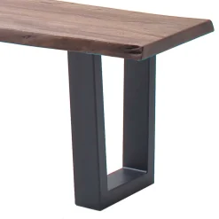Discount Wohnen Live Edge Esszimmerbank mit Trapezbeinen - Malinsia