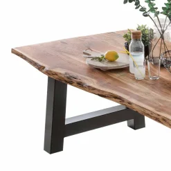 New Wohnen Loft Baumkantentisch Sadello mit Akazie Massivholz