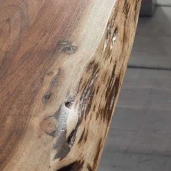 New Wohnen Loft Baumkantentisch Sadello mit Akazie Massivholz