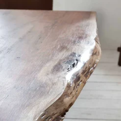 New Wohnen Loft Baumkantentisch Sadello mit Akazie Massivholz