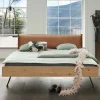 Best Wohnen Loft Bett aus Wildeiche mit Polsterkopfteil - Yunves
