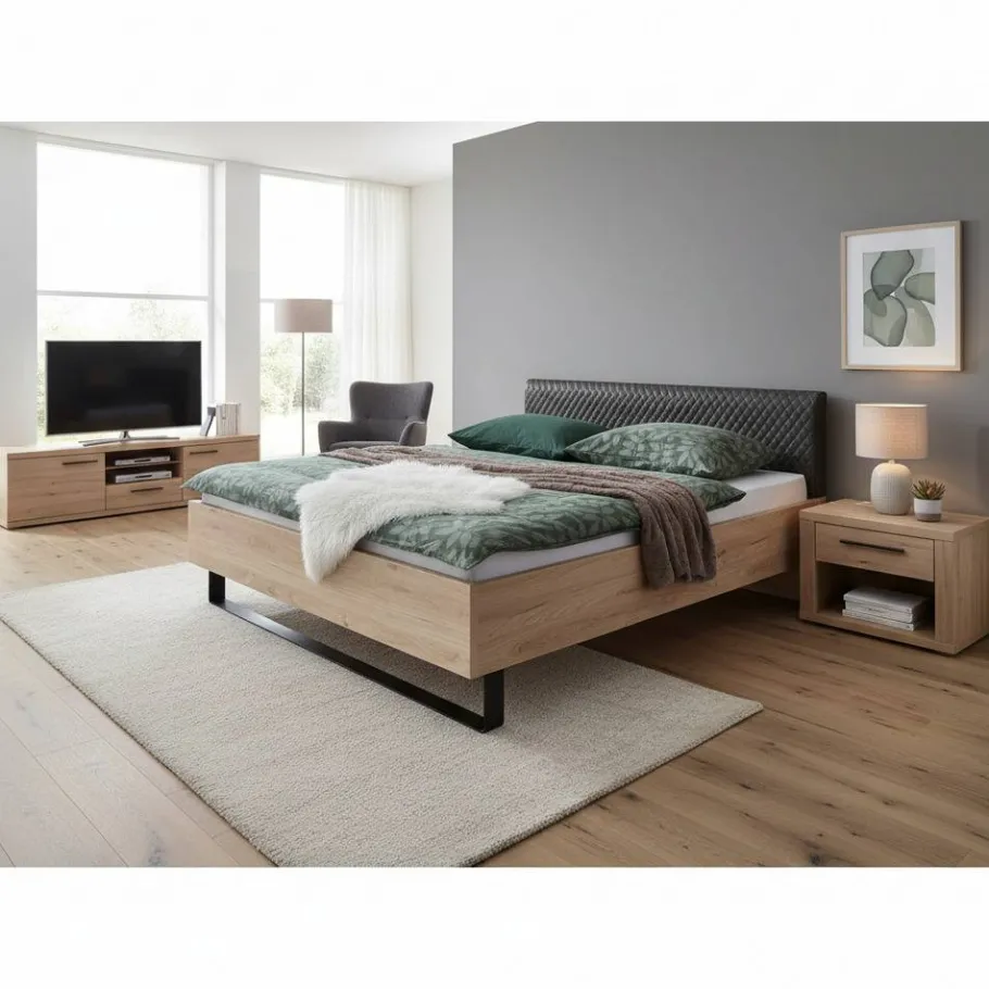 Best Wohnen Loft Design Ehebett mit Bügelgestell - Licruva