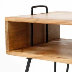Discount Wohnen Loft Design Nachttisch mit Holz Kasten - Garfagna