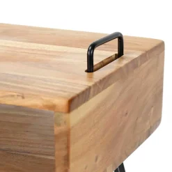 Discount Wohnen Loft Design Nachttisch mit Holz Kasten - Garfagna