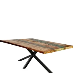 Clearance Wohnen Loft Design Tisch aus mehrfarbigen Recyclingholz - Leviza