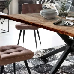 Clearance Wohnen Loft Design Tisch aus mehrfarbigen Recyclingholz - Leviza