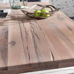 Online Wohnen Loft Designtisch Deluiga mit Edelstahl Gestell