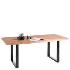 Best Wohnen Loft Esszimmertisch mit Bügelgestell Schwarz - Ludias