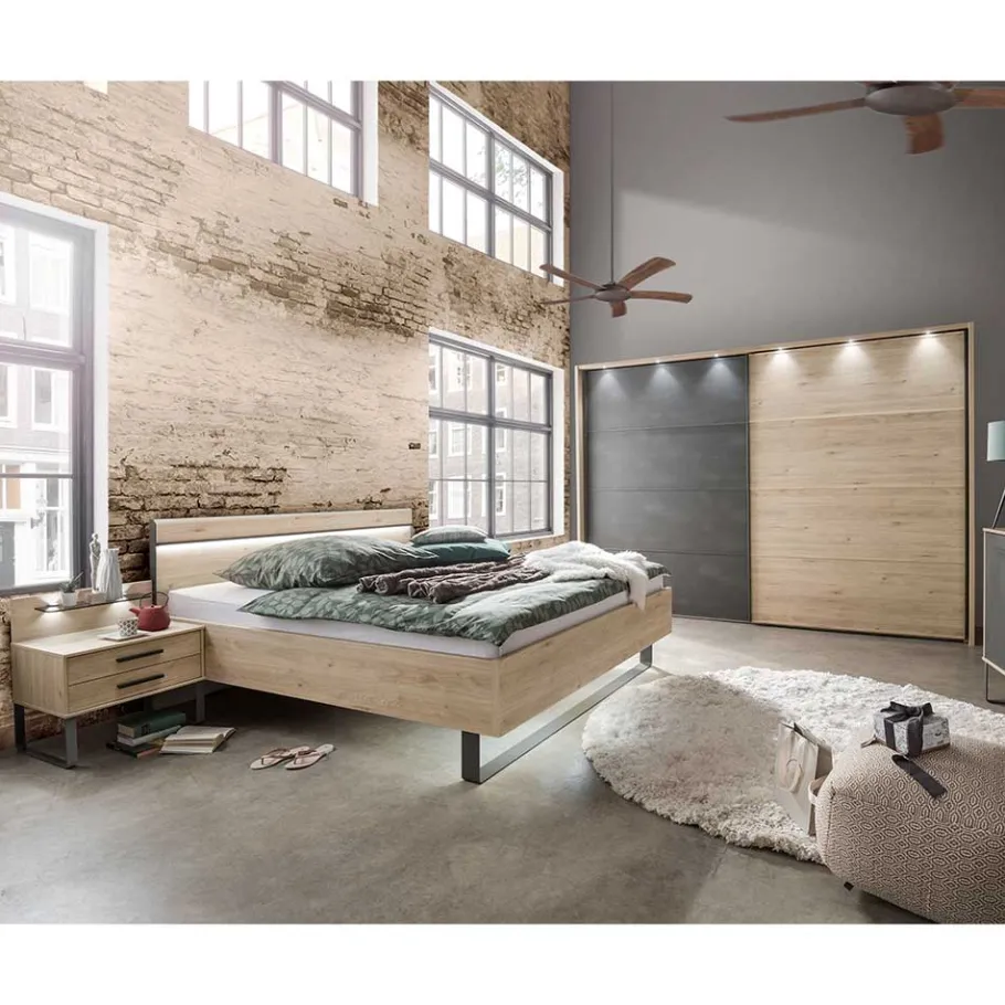 Wohnen Loft Style Schlafzimmer komplett - Licruva (vierteilig)