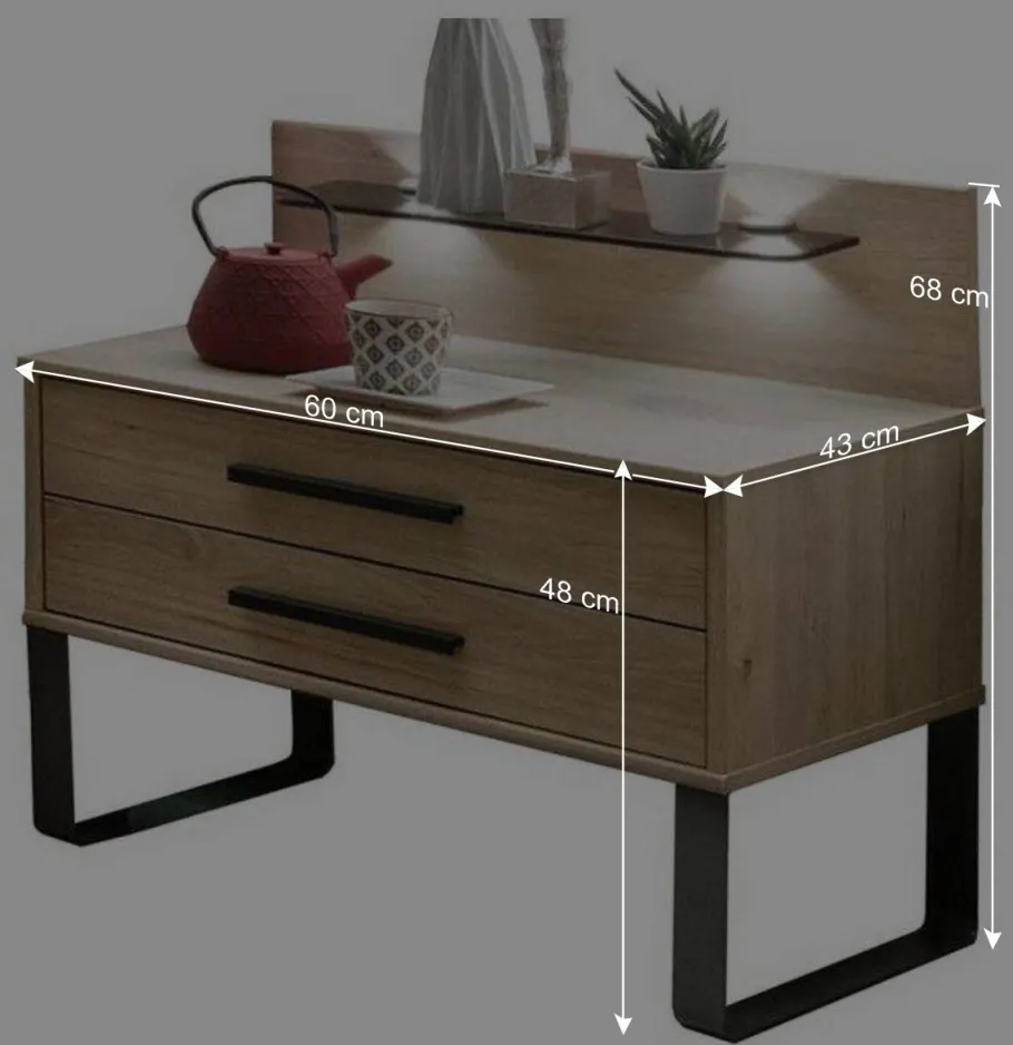 Wohnen Loft Style Schlafzimmer komplett - Licruva (vierteilig)