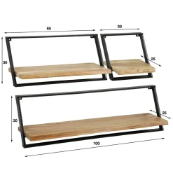 Clearance Wohnen Loft Style Wandboard Set - Massa (dreiteilig)