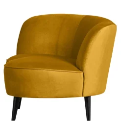 Best Wohnen Lounge Einsitzer aus Samt Ocker - Olav