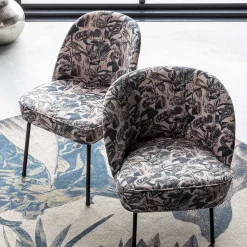 Best Wohnen Lounge Sessel aus Samt mit floralem Dessin - Rosco