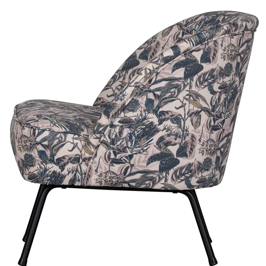 Best Wohnen Lounge Sessel aus Samt mit floralem Dessin - Rosco