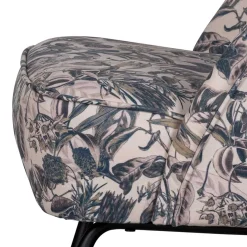 Best Wohnen Lounge Sessel aus Samt mit floralem Dessin - Rosco