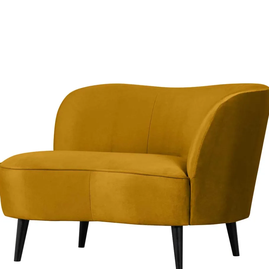 Best Wohnen Lounge Sessel in Ocker Gelb Samt - Srimanko