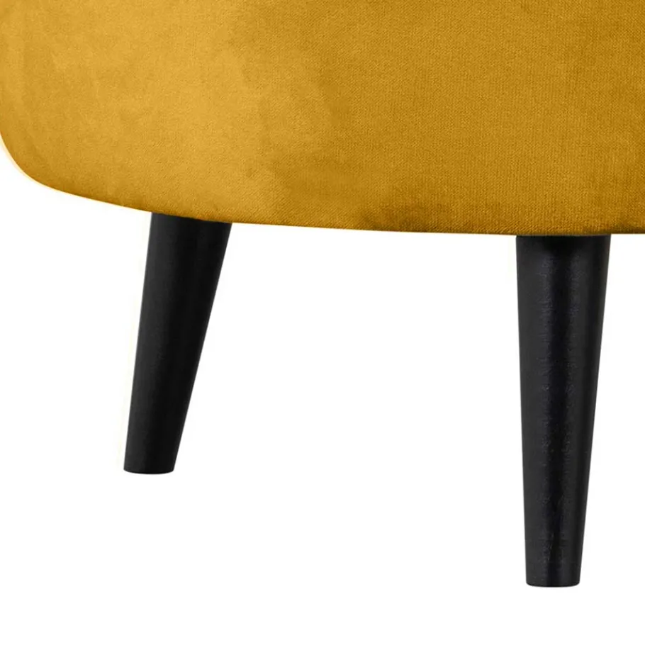 Best Wohnen Lounge Sessel in Ocker Gelb Samt - Srimanko