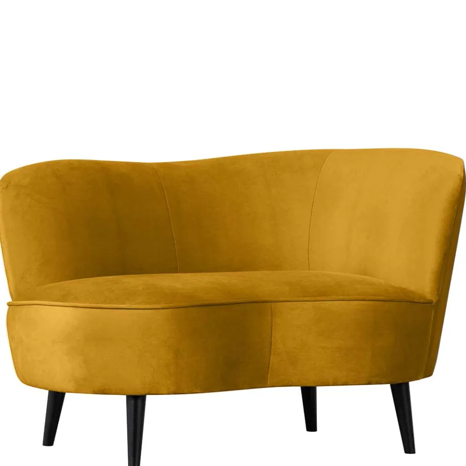 Best Wohnen Lounge Sessel in Ocker Gelb Samt - Srimanko