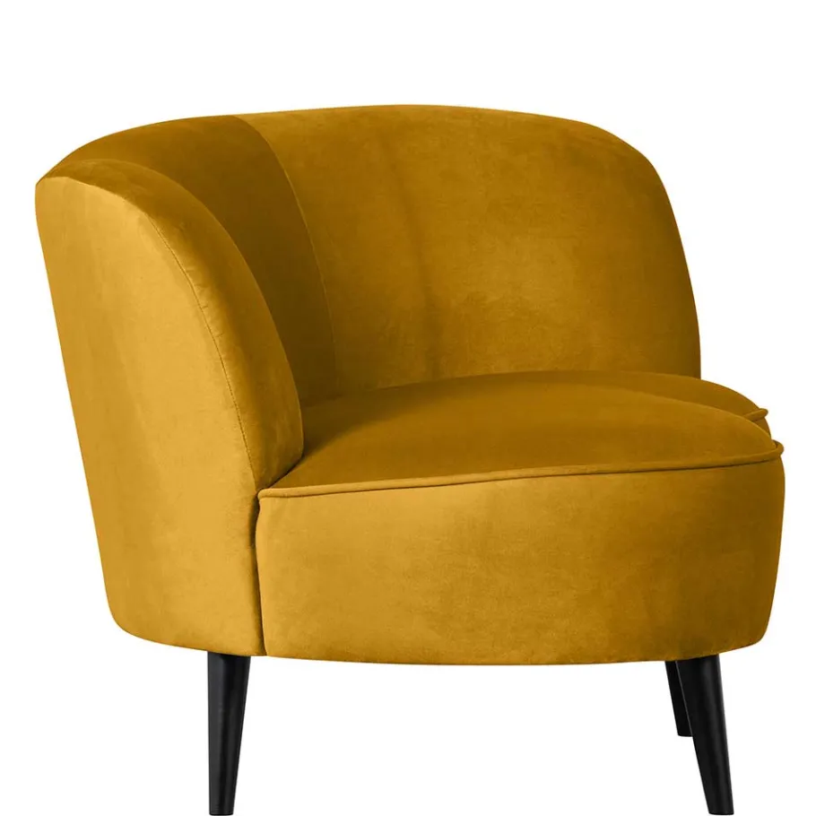 Best Wohnen Lounge Sessel in Ocker Gelb Samt - Srimanko