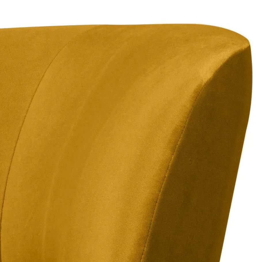 Best Wohnen Lounge Sessel in Ocker Gelb Samt - Srimanko