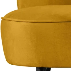 Best Wohnen Lounge Sessel in Ocker Gelb Samt - Srimanko
