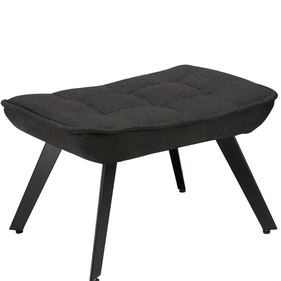 Best Wohnen Lounge Sessel mit Hocker in Anthrazit - Mook (zweiteilig)