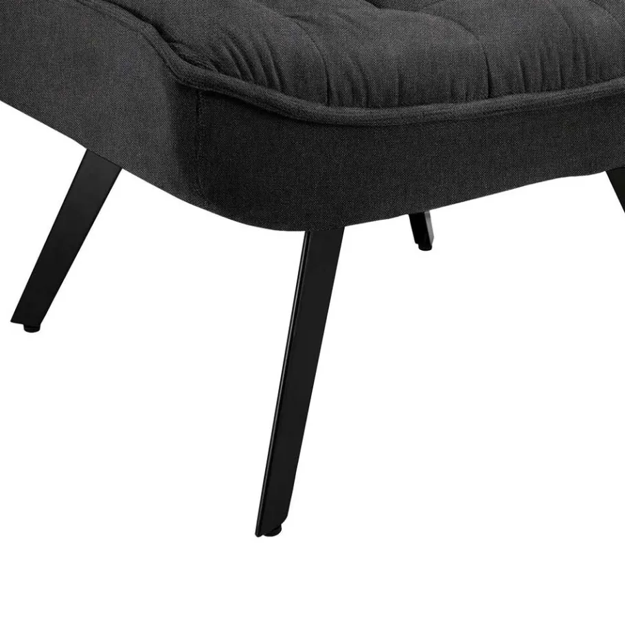 Best Wohnen Lounge Sessel mit Hocker in Anthrazit - Mook (zweiteilig)