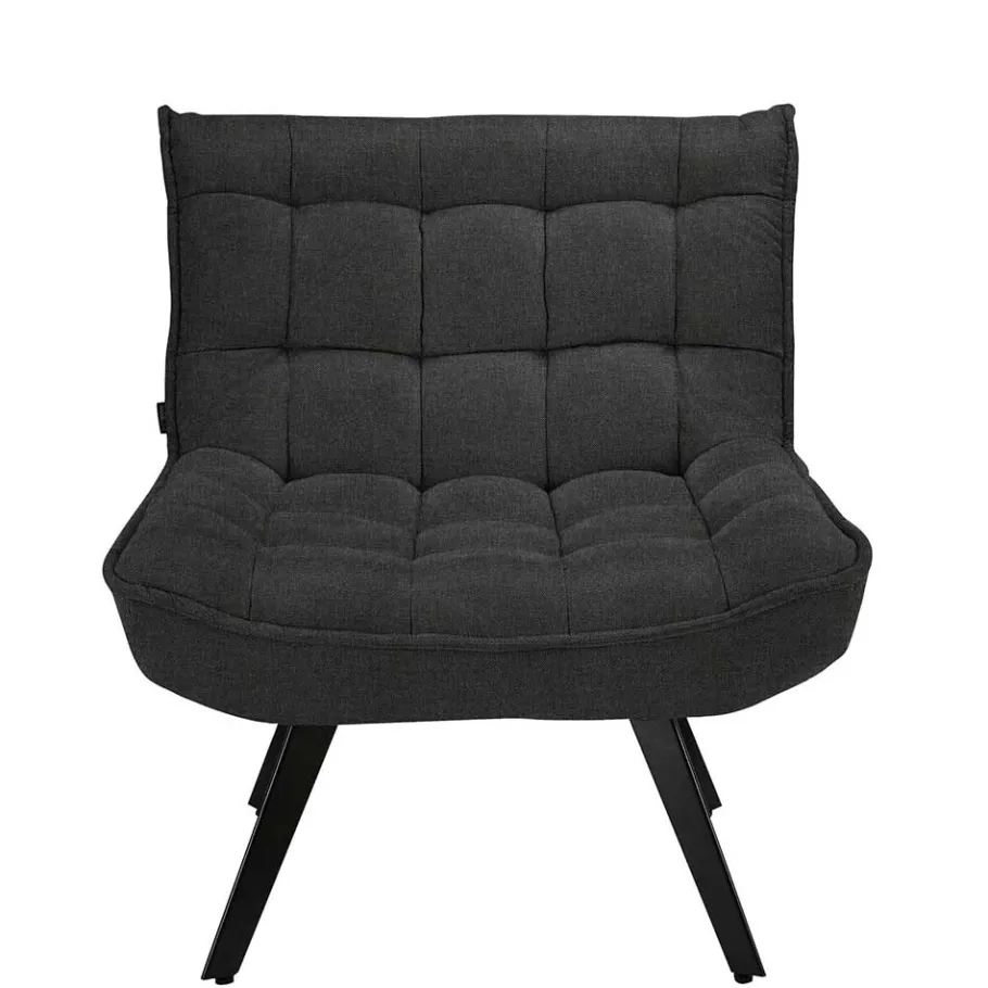 Best Wohnen Lounge Sessel mit Hocker in Anthrazit - Mook (zweiteilig)