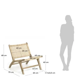 Hot Wohnen Lounge Stuhl aus Geflecht Rattan - Rimorio