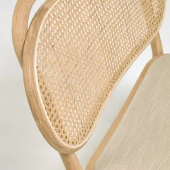Online Wohnen Lounge Stuhl mit Wiener Geflecht & Stoffsitz - Ensemble