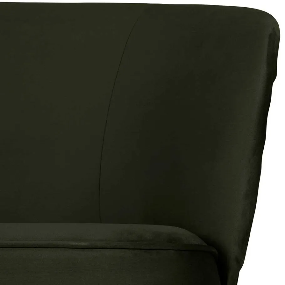 Best Wohnen Loungesofa aus Samt in Dunkelgrün - Arletta