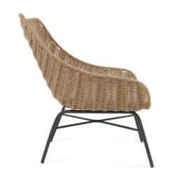 Wohnen Loungestuhl aus Kordelgeflecht in Beige - Abecra (2er Set)