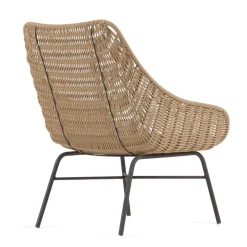 Wohnen Loungestuhl aus Kordelgeflecht in Beige - Abecra (2er Set)
