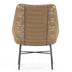Wohnen Loungestuhl aus Kordelgeflecht in Beige - Abecra (2er Set)
