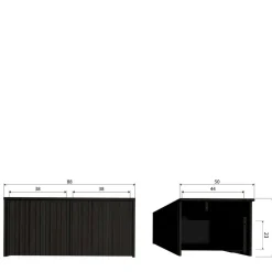 Best Wohnen Lowboard in Schwarz Kiefer - Gelvins