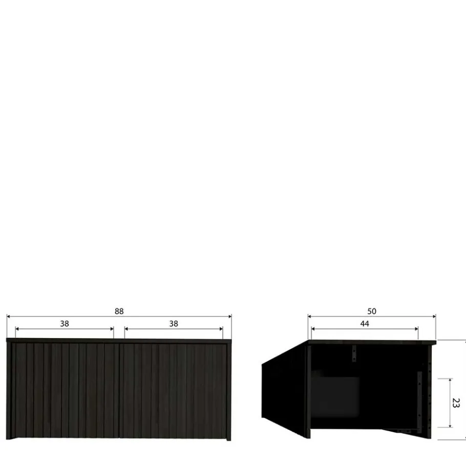 Best Wohnen Lowboard in Schwarz Kiefer - Gelvins