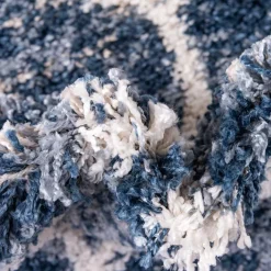 Discount Wohnen Läufer Teppich in drei Größen in Blau und Creme - Addagio