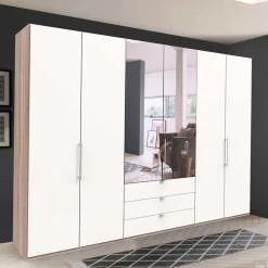 Outlet Wohnen 3m Topp Kleiderschrank 3-türig mit Spiegel - Vaclyn