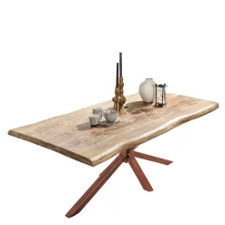 Outlet Wohnen Mangoholz Baumkante-Esstisch modern - Ejola