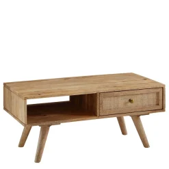 Sale Wohnen Mangoholz Couchtisch mit Fach & Schublade - Kanados