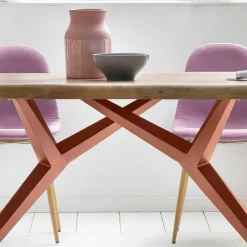 Discount Wohnen Mangoholz Essenstisch mit Eisengestell - Cemza
