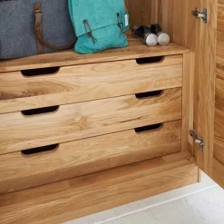 Best Wohnen Massiv Holzschrank Cranos aus Wildeiche