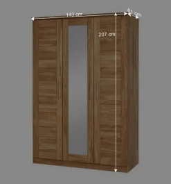 Best Wohnen Massiv Holzschrank Cranos aus Wildeiche
