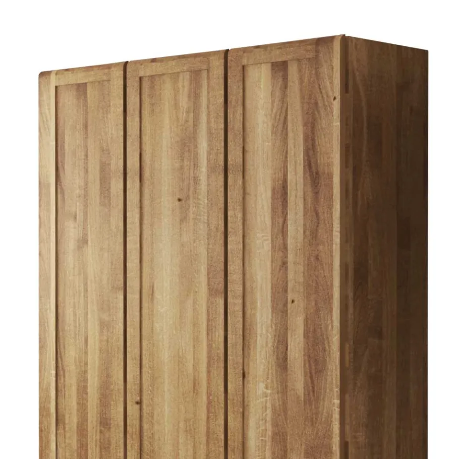 Best Wohnen Massiv Kleiderschrank Vaskov aus Wildeiche geölt