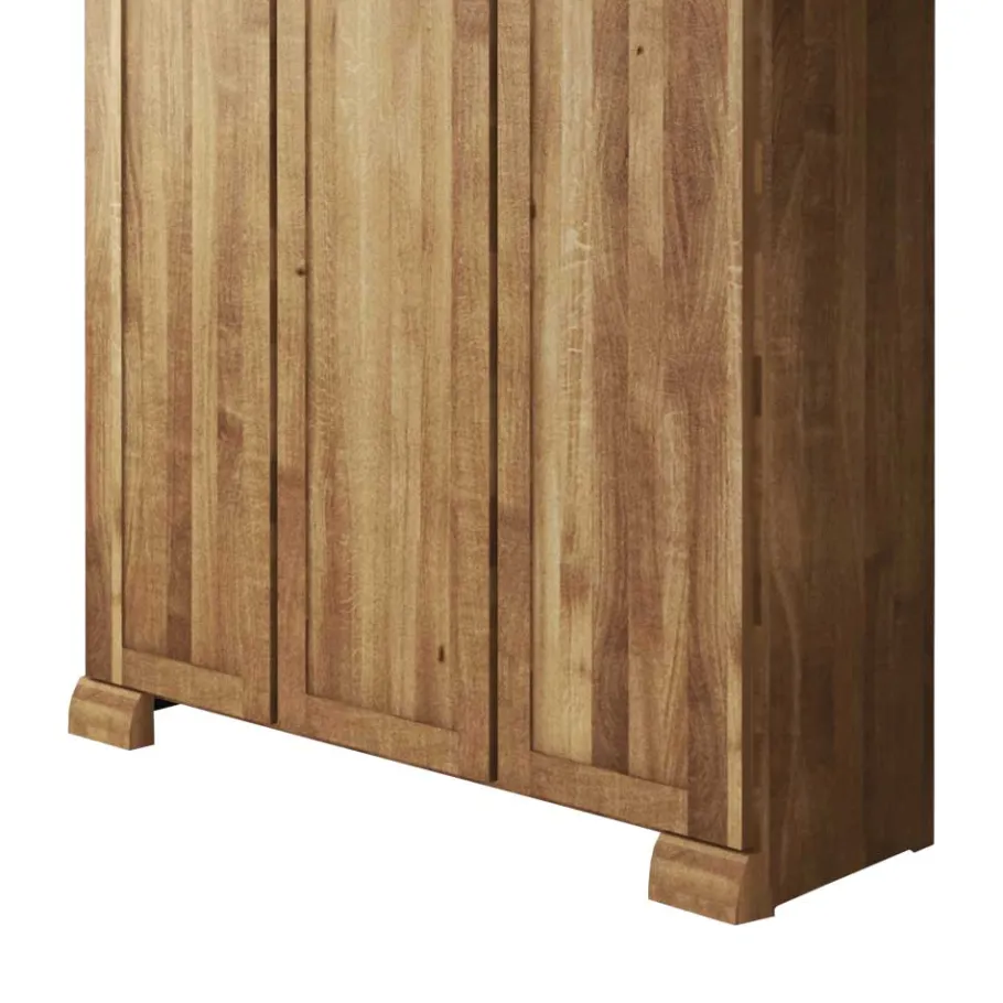 Best Wohnen Massiv Kleiderschrank Vaskov aus Wildeiche geölt
