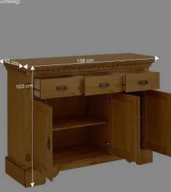 Sale Wohnen Massive Landhaus Schränke als Set - Fausanda (fünfteilig)