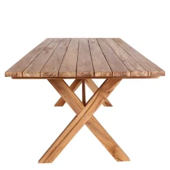Outlet Wohnen Massiver Gartentisch aus Teak Recyclingholz - Mailandro