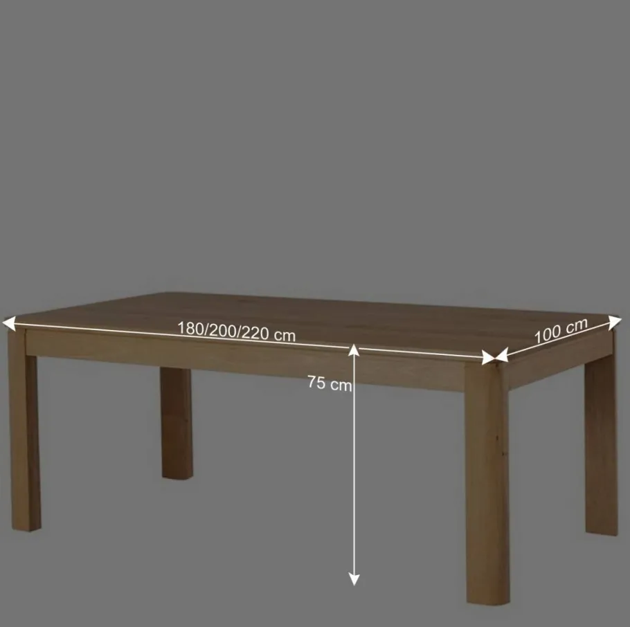Discount Wohnen Massiver Wildeiche Holztisch fürs Esszimmer - Acmida