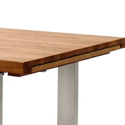 Discount Wohnen Massiver Wildeiche Loft Tisch mit Kopfauszug - Cayro