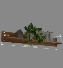 New Wohnen Massives Eiche Wandboard in drei Breiten - Teano